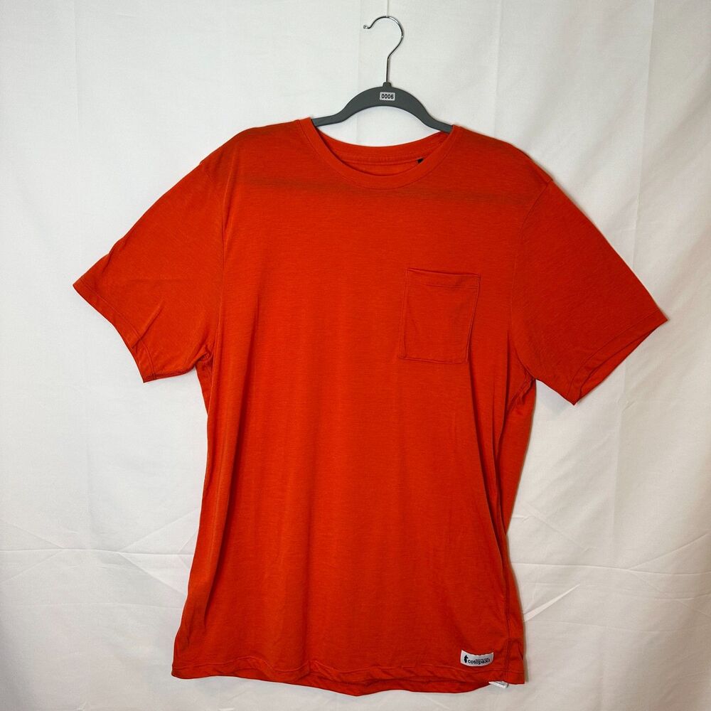 Cotopaxi GORPcore Casual Tee with Chest Pocket, Size XL, Orange